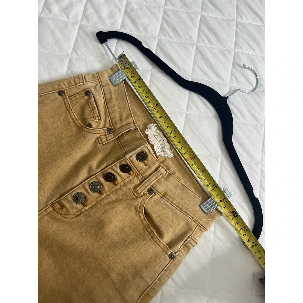 Altar'd State‎ Mustard High Rise Skinny Jeans 25 Button Fly Indie Boho Festival